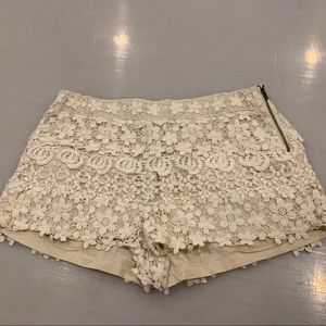Zara Cream Floral Shorts